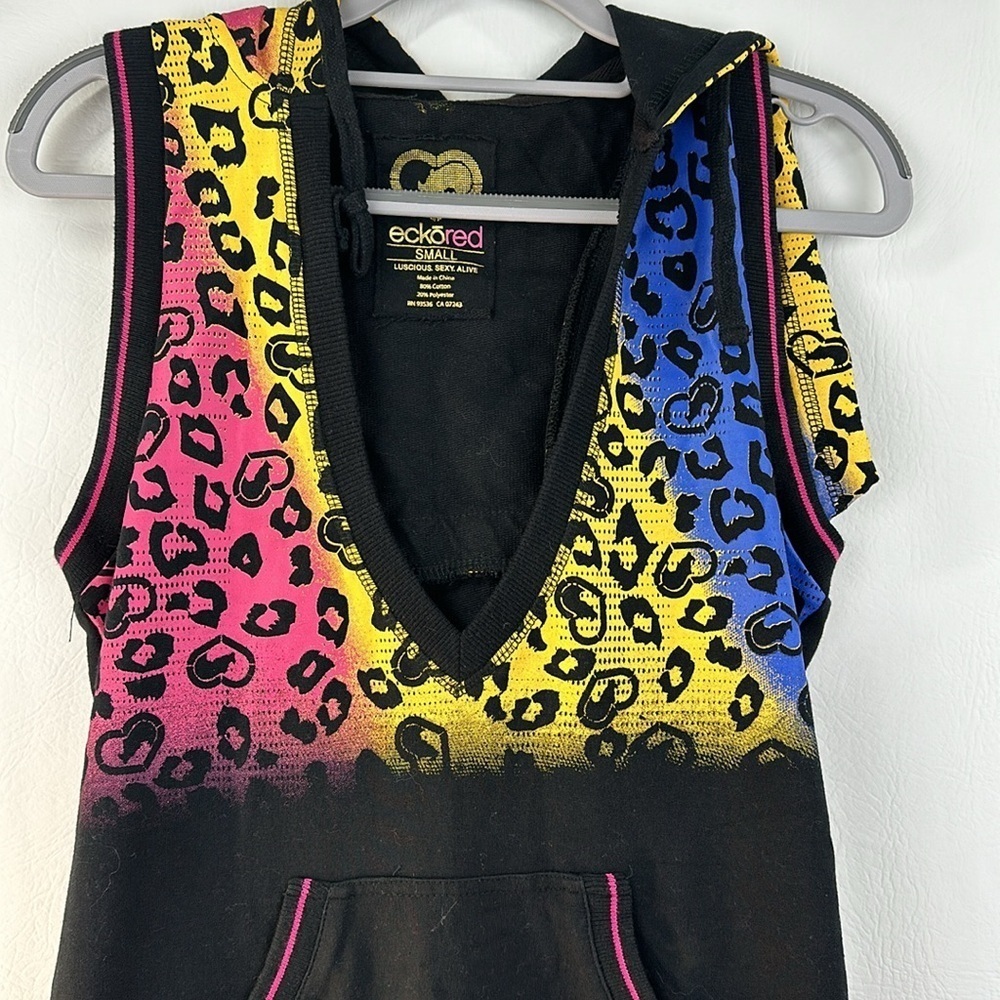 Ecko Red Colorful Funky Cheetah Printed Jumpsuit - Picture 2 of 9